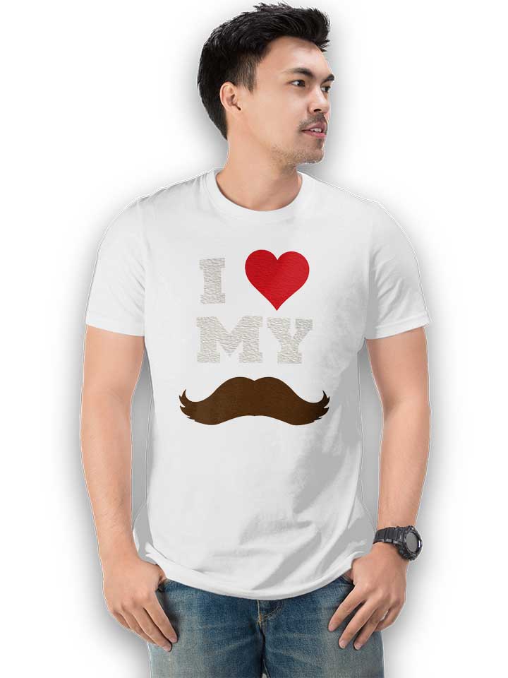 i-love-my-mustache-t-shirt weiss 2
