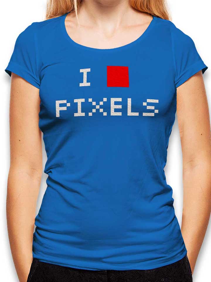 I Love Pixels Damen T-Shirt royal L
