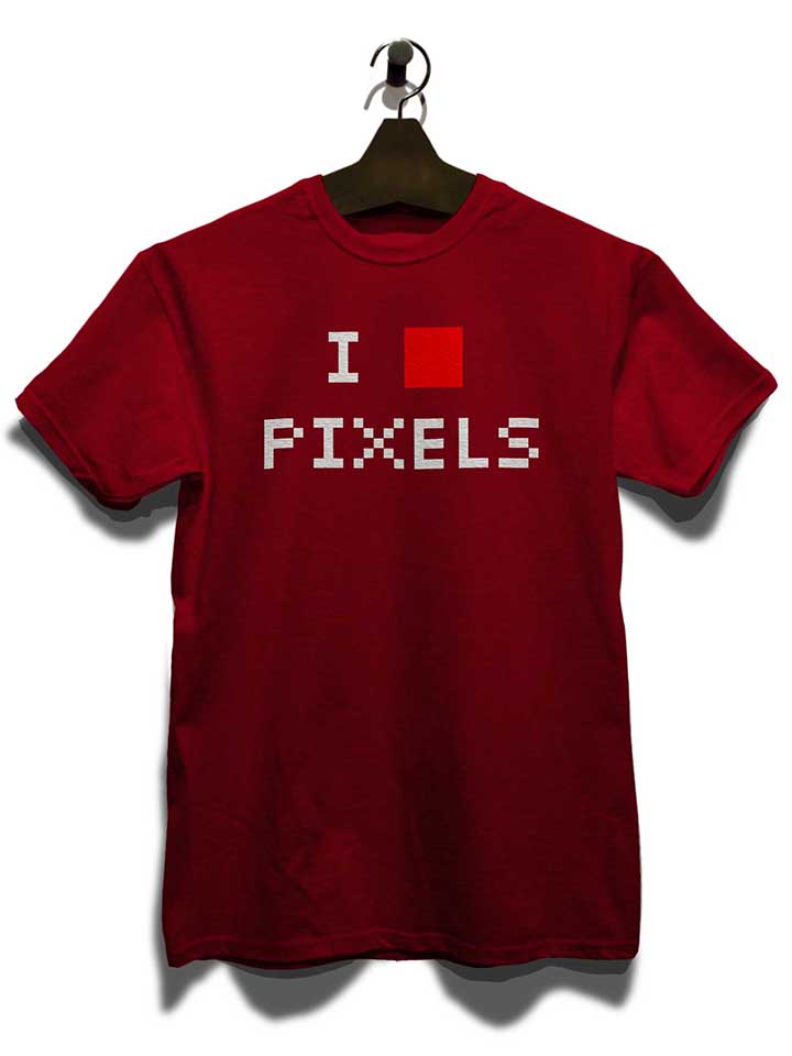 i-love-pixels-t-shirt bordeaux 3