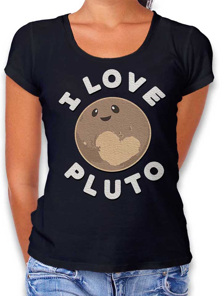 I Love Pluto Damen T-Shirt schwarz L