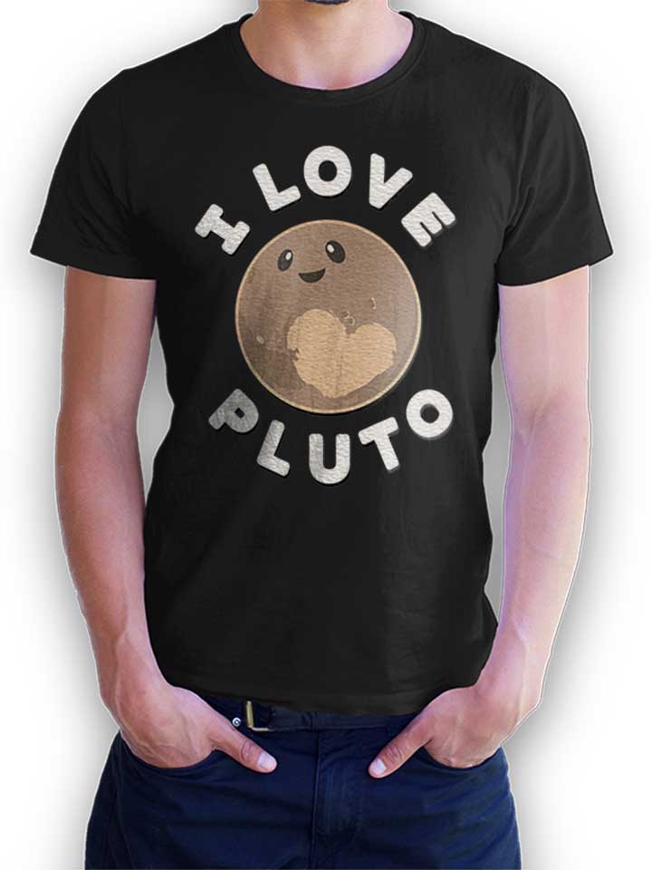 I Love Pluto T-Shirt schwarz L