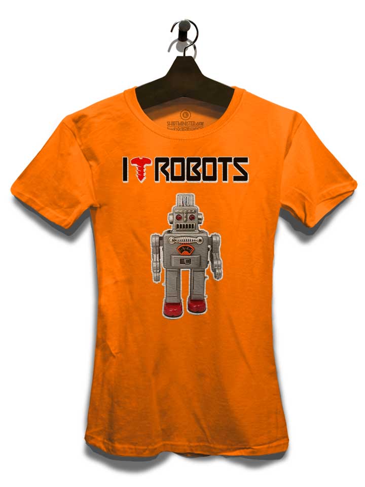 i-love-robots-damen-t-shirt orange 3