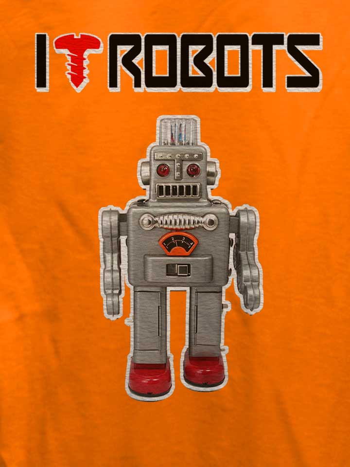 i-love-robots-damen-t-shirt orange 4