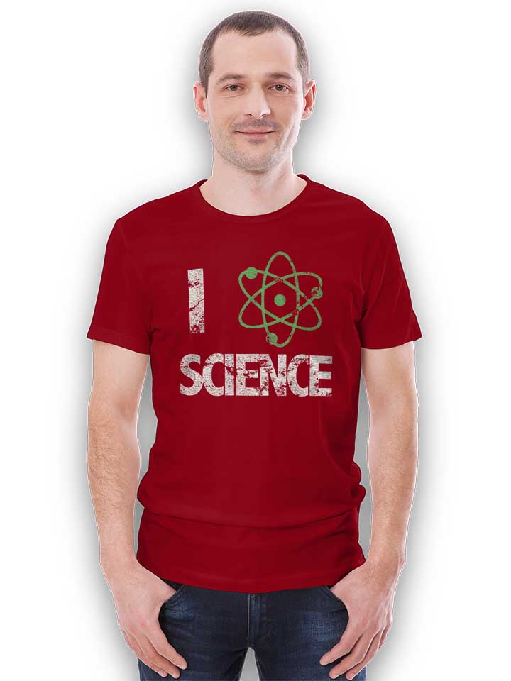 i-love-science-vintage-t-shirt bordeaux 2