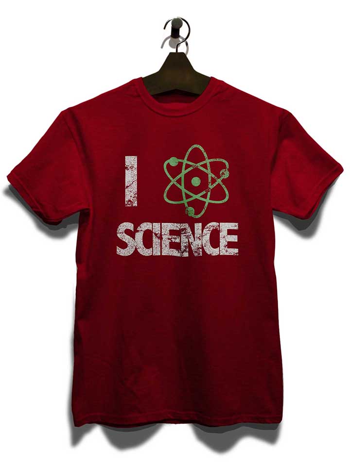 i-love-science-vintage-t-shirt bordeaux 3