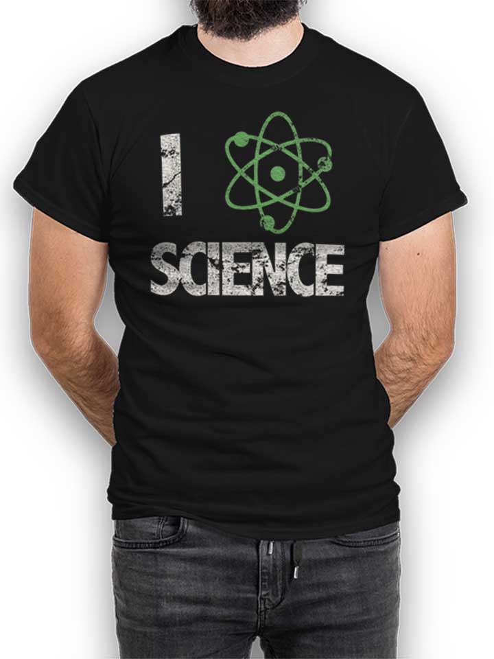 I Love Science Vintage T-Shirt nero L