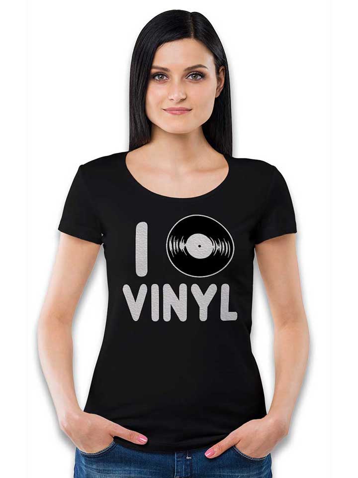 i-love-vinyl-damen-t-shirt schwarz 2