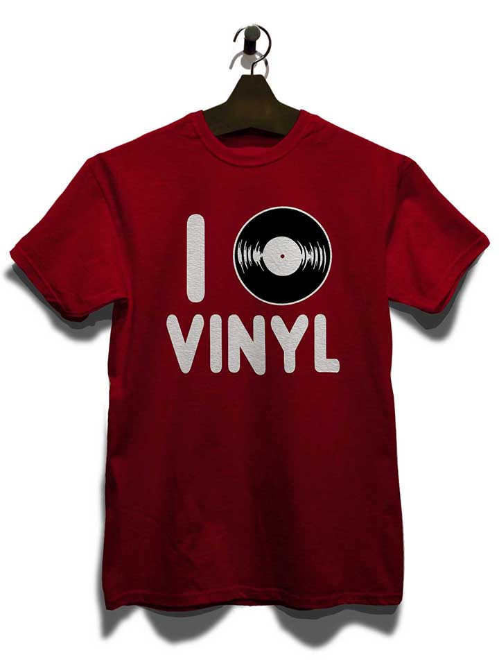i-love-vinyl-t-shirt bordeaux 3