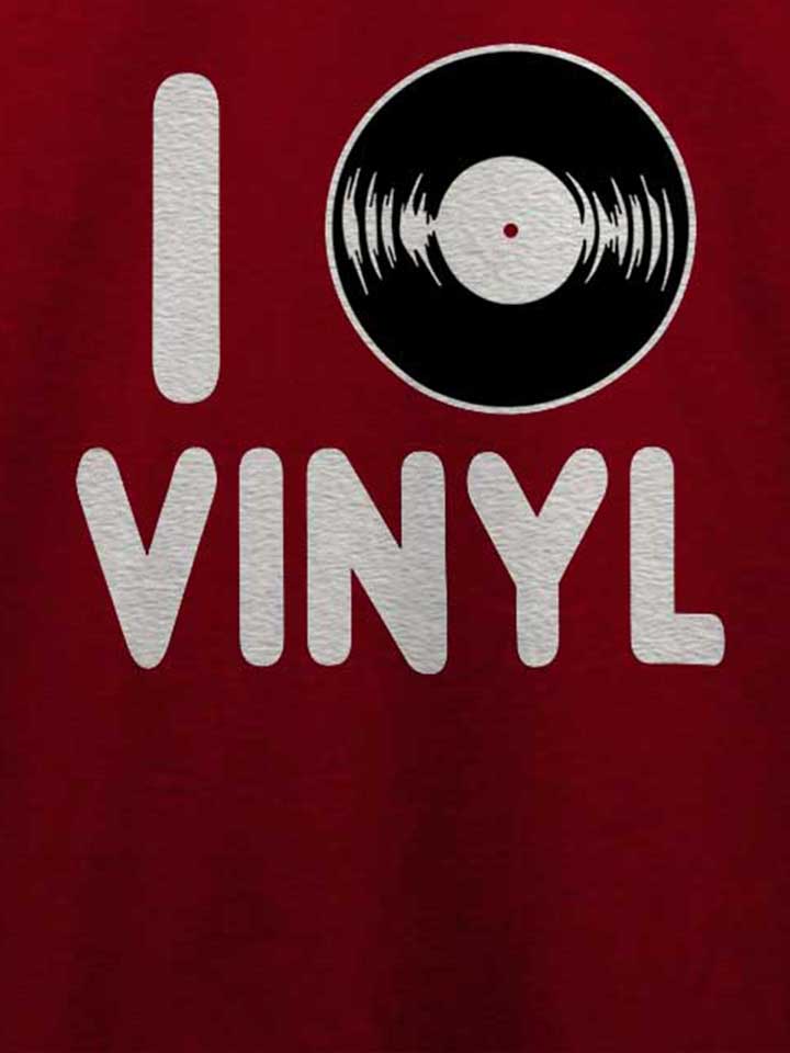 i-love-vinyl-t-shirt bordeaux 4