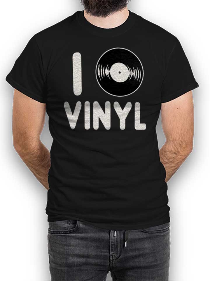 I Love Vinyl T-Shirt schwarz L