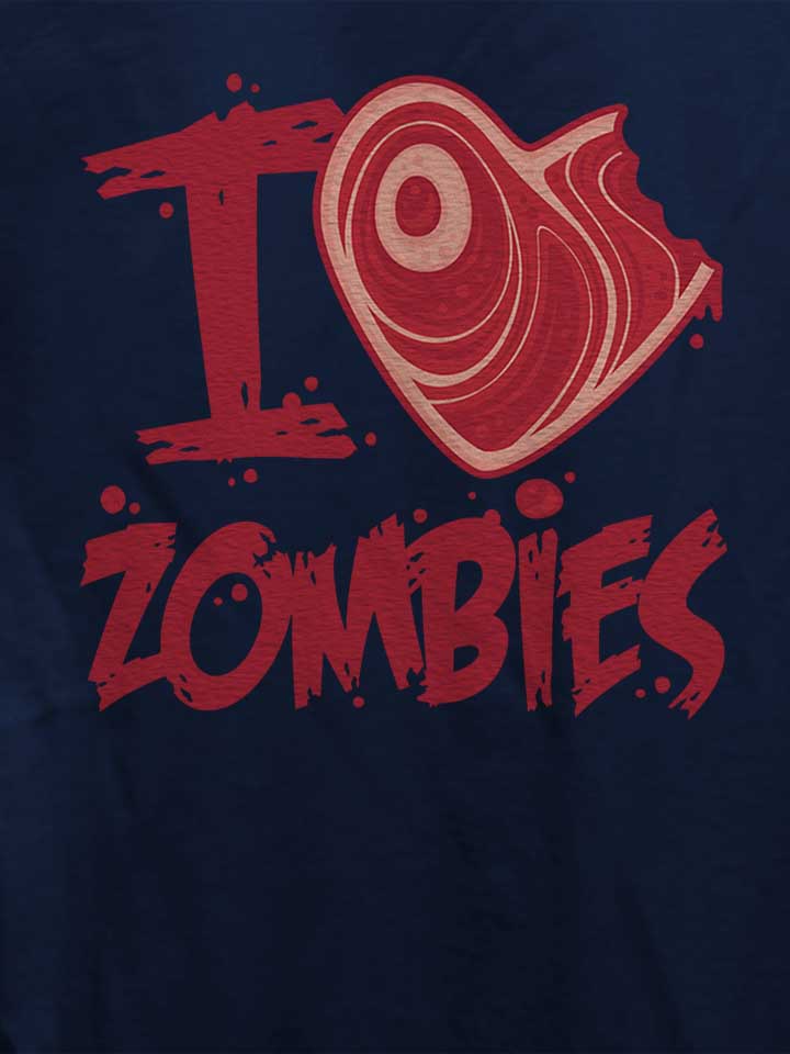 i-love-zombies-with-meat-heart-damen-t-shirt dunkelblau 4