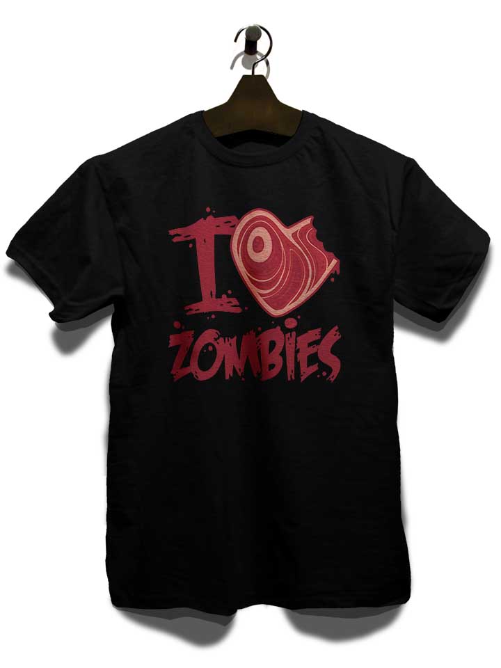 i-love-zombies-with-meat-heart-t-shirt schwarz 3