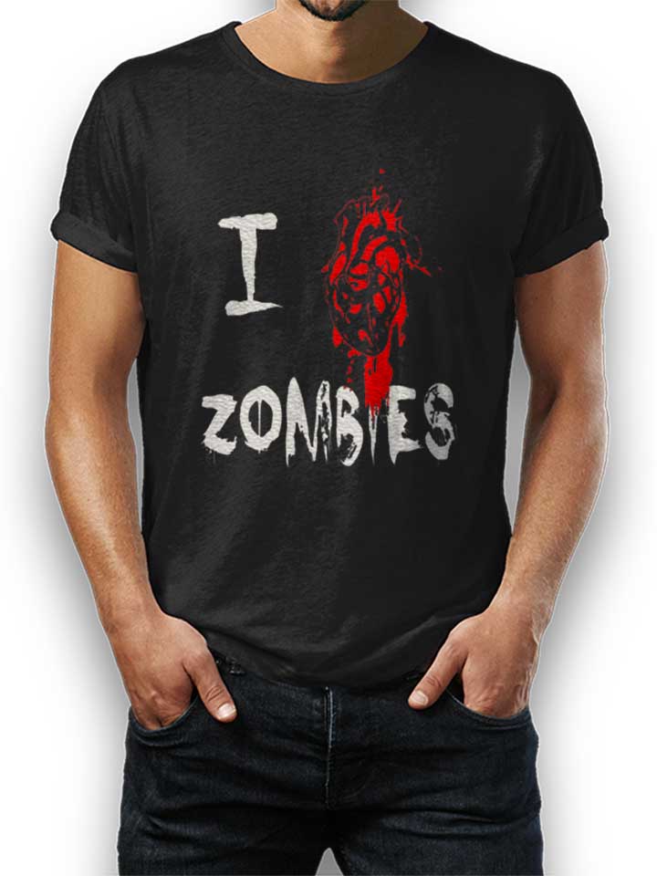 I Love Zombies Camiseta negro L