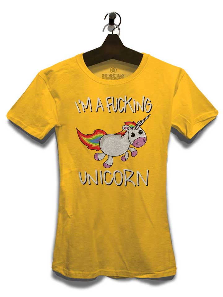 i-m-a-fucking-unicorn-damen-t-shirt gelb 3