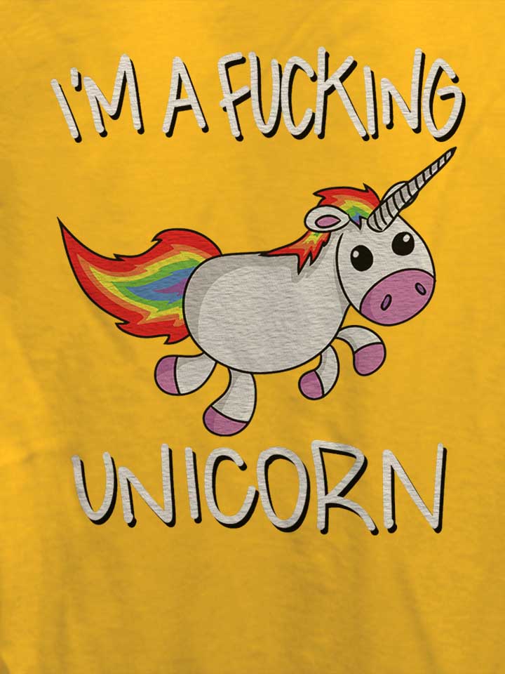 i-m-a-fucking-unicorn-damen-t-shirt gelb 4