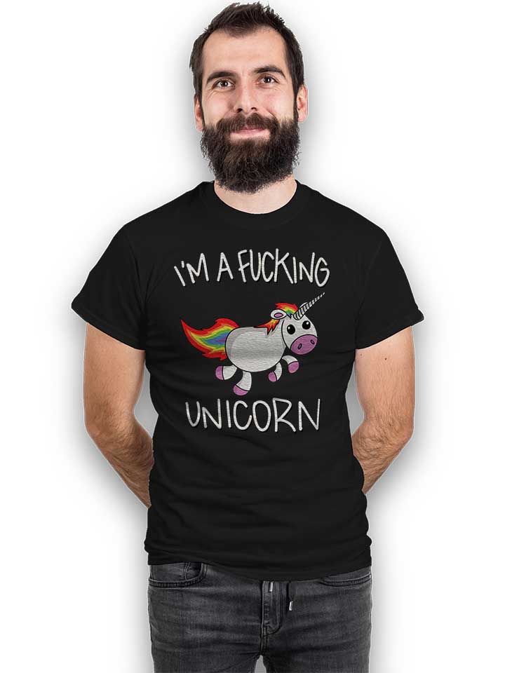 i-m-a-fucking-unicorn-t-shirt schwarz 2