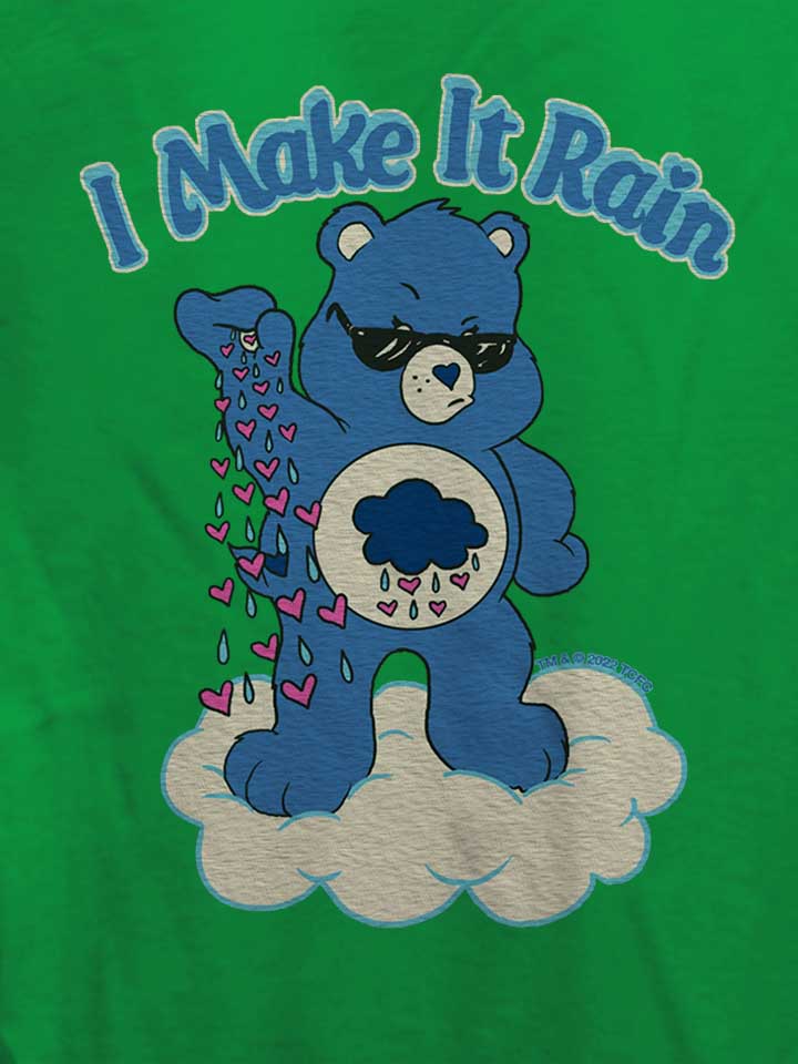 i-make-it-rain-care-bears-damen-t-shirt gruen 4