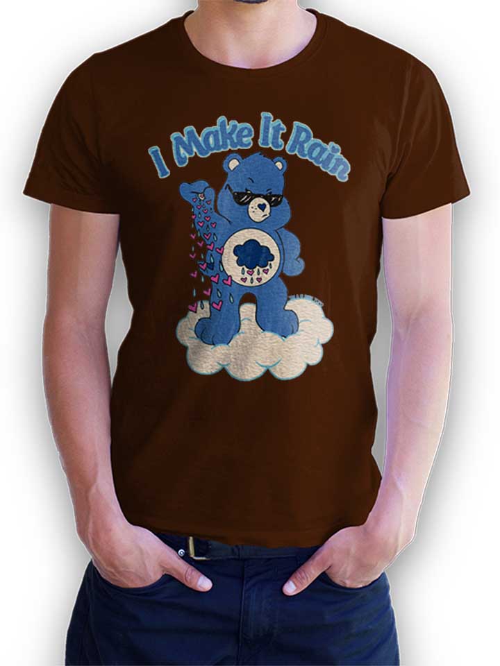 I Make It Rain Care Bears T-Shirt brown L