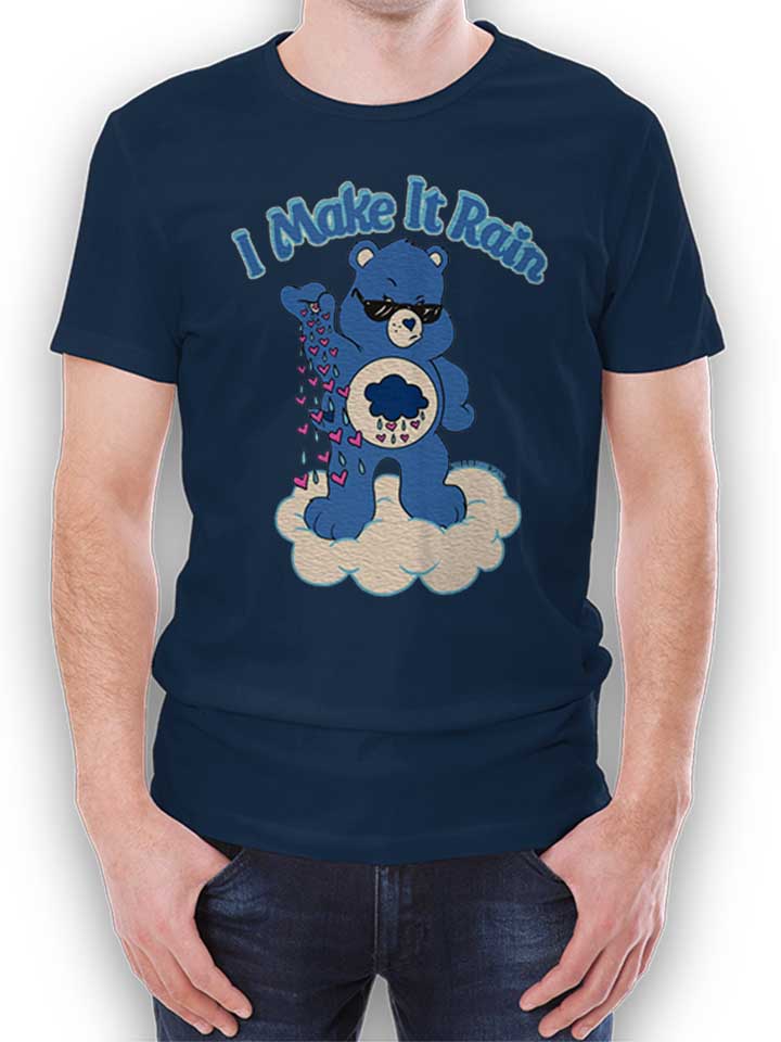 I Make It Rain Care Bears T-Shirt dunkelblau L