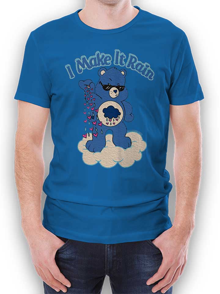 I Make It Rain Care Bears T-Shirt blu-royal L