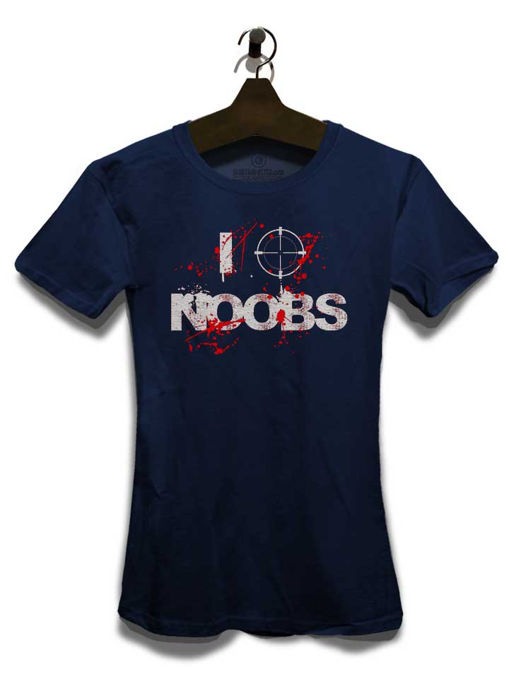 i-shoot-noobs-damen-t-shirt dunkelblau 3