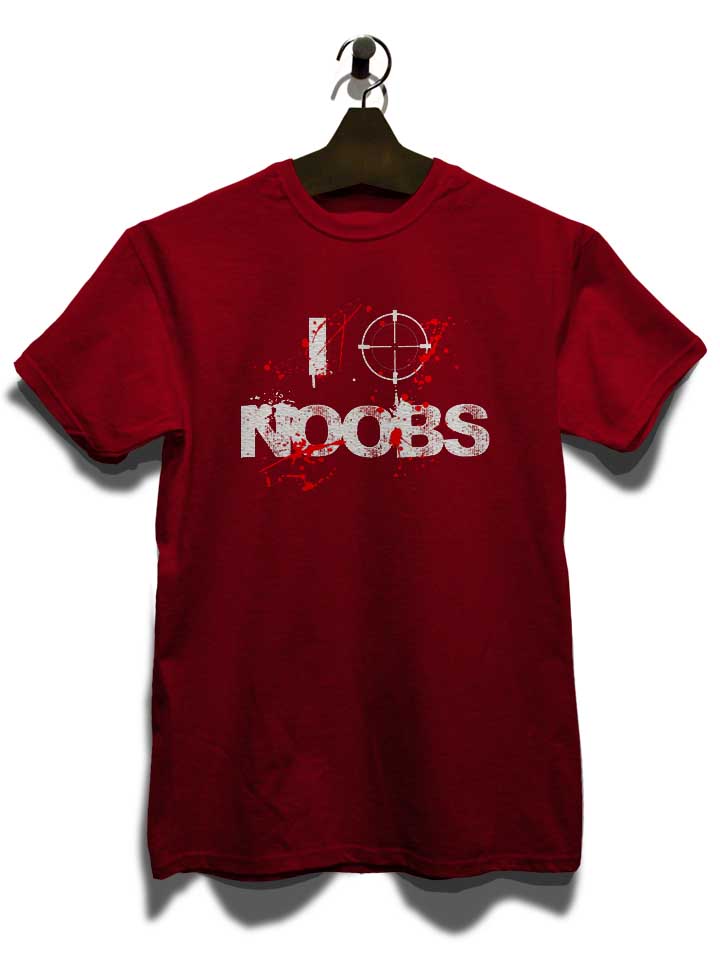 i-shoot-noobs-t-shirt bordeaux 3