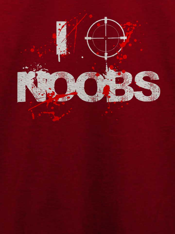 i-shoot-noobs-t-shirt bordeaux 4