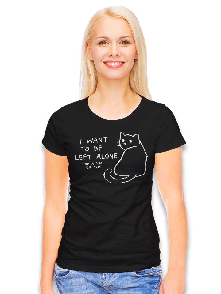 i-want-to-be-left-alone-for-a-year-or-two-damen-t-shirt schwarz 2