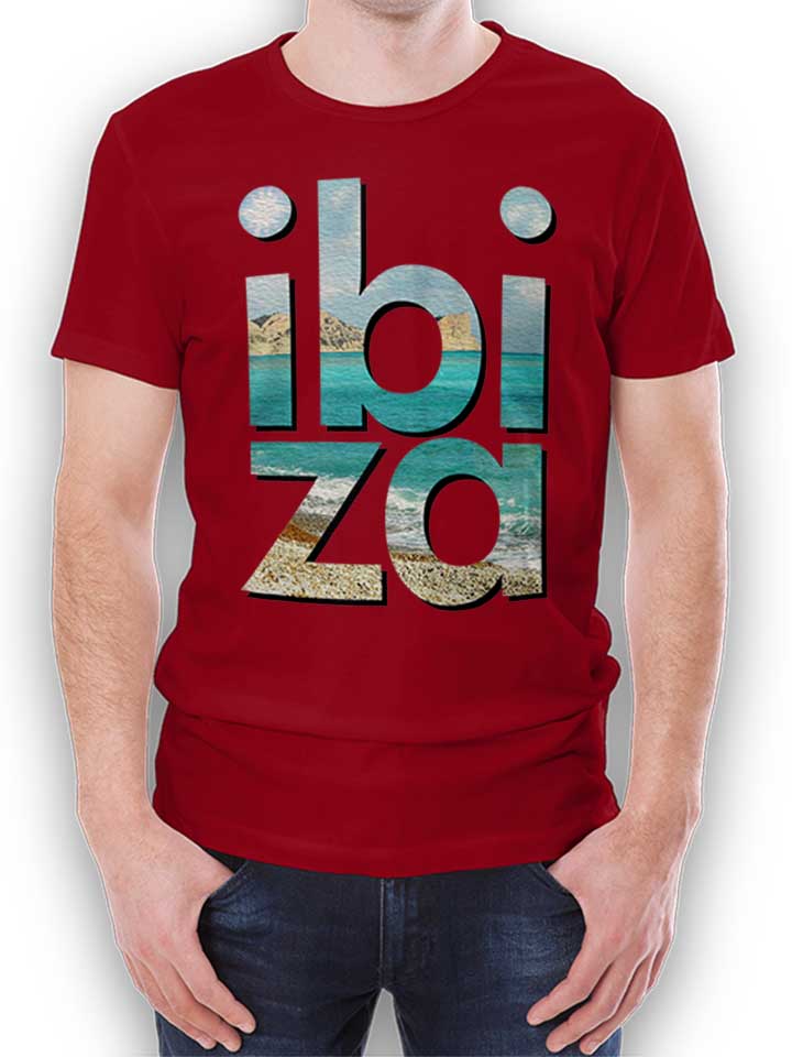 Ibiza Camiseta burdeos L