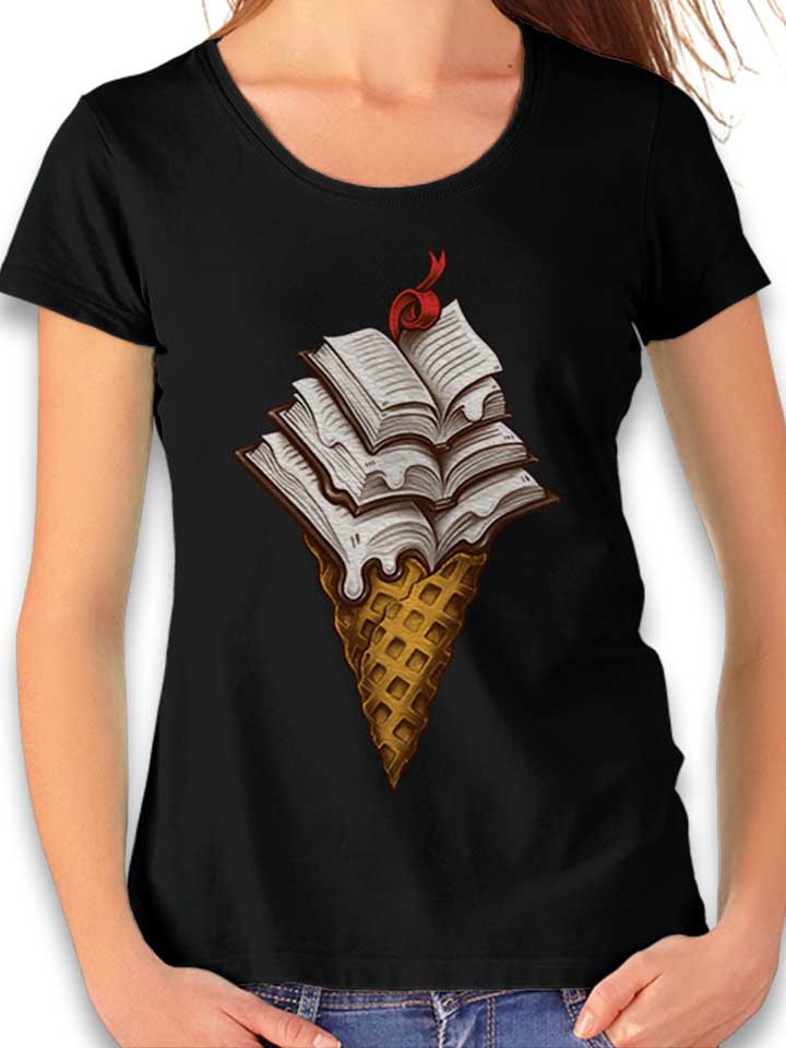 Ice Cream Books Damen T-Shirt schwarz L