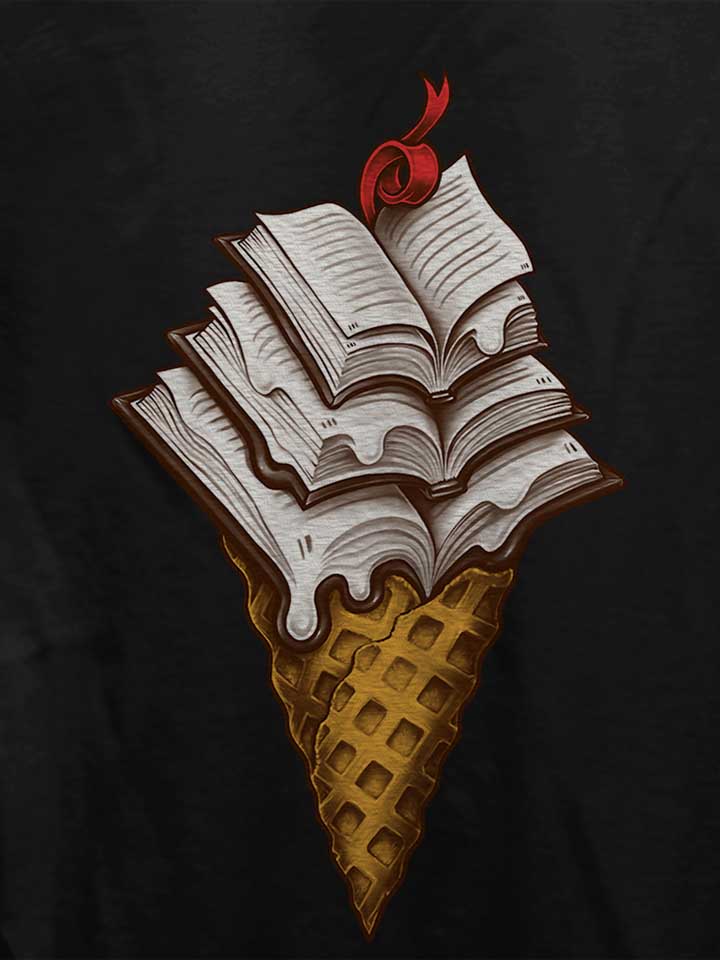 ice-cream-books-damen-t-shirt schwarz 4