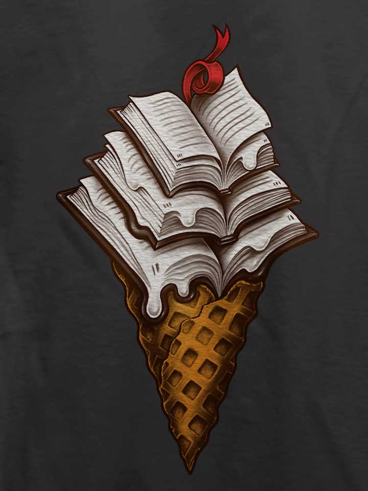 ice-cream-books-t-shirt dunkelgrau 4