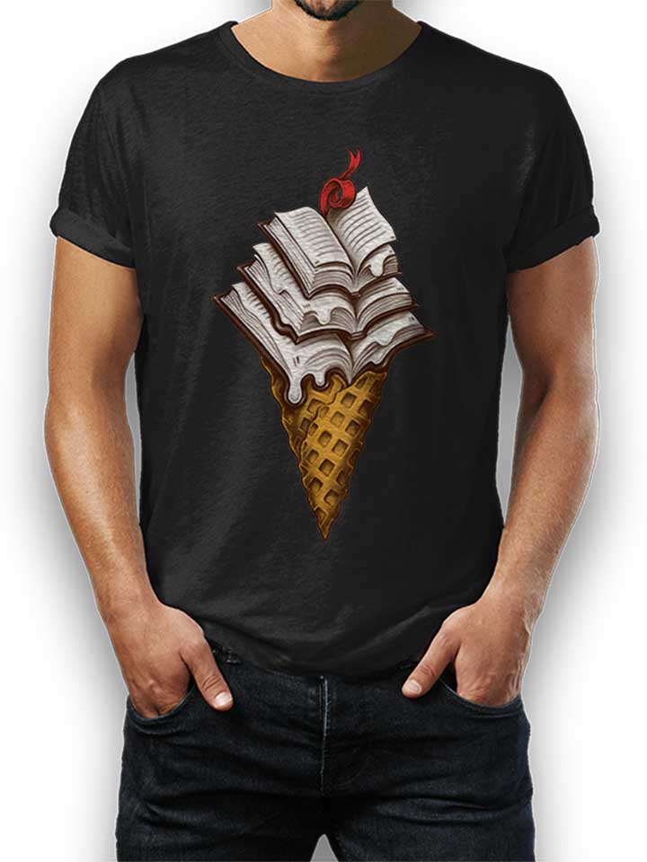 ice-cream-books-t-shirt schwarz 1