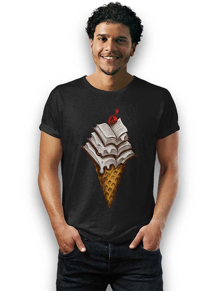 ice-cream-books-t-shirt schwarz 2