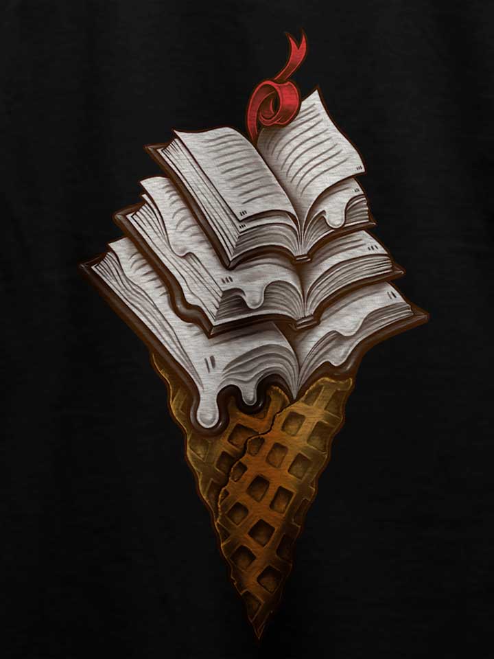 ice-cream-books-t-shirt schwarz 4