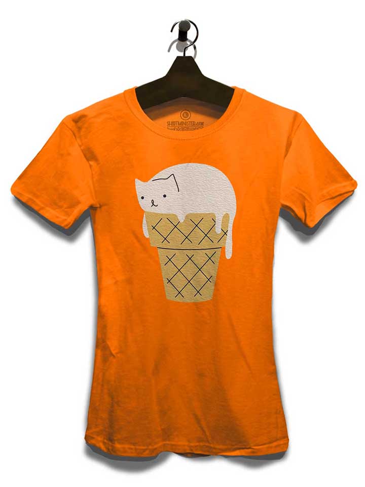 ice-cream-cat-damen-t-shirt orange 3