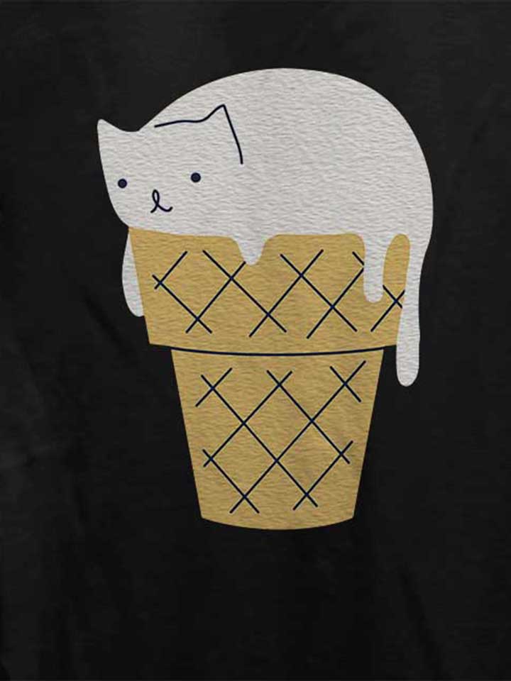 ice-cream-cat-damen-t-shirt schwarz 4