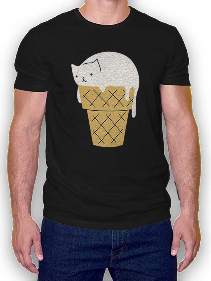 ice-cream-cat-t-shirt schwarz 1