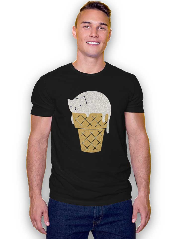 ice-cream-cat-t-shirt schwarz 2