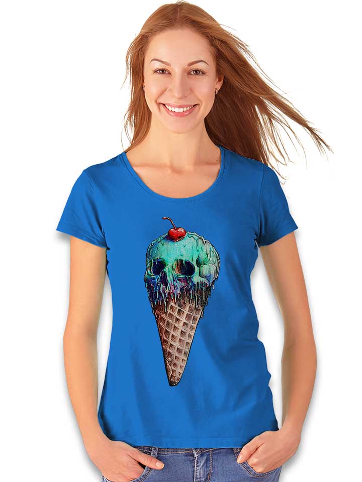 ice-cream-skull-damen-t-shirt royal 2