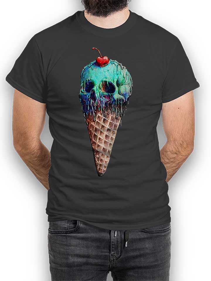 Ice Cream Skull T-Shirt dunkelgrau L
