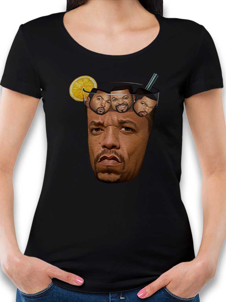 Ice Tea Whith Ice Cubes T-Shirt Donna nero L