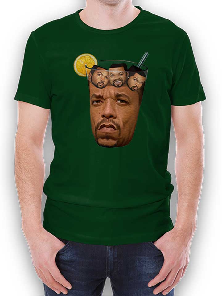 Ice Tea Whith Ice Cubes T-Shirt dunkelgruen L
