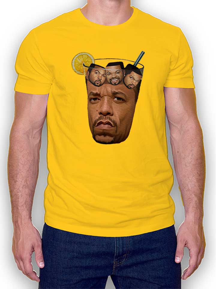 Ice Tea Whith Ice Cubes T-Shirt yellow L