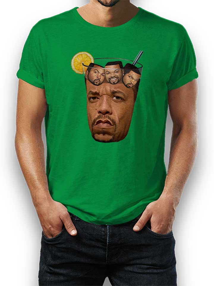Ice Tea Whith Ice Cubes T-Shirt green L