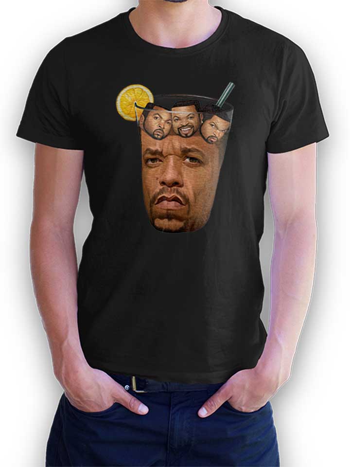 Ice Tea Whith Ice Cubes T-Shirt schwarz L