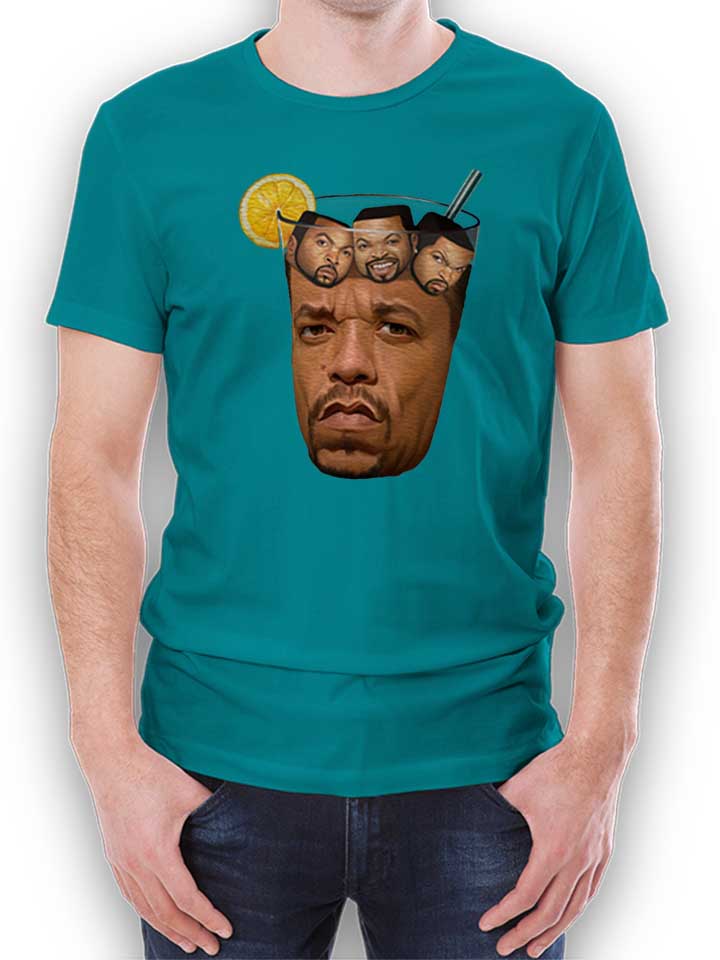 Ice Tea Whith Ice Cubes T-Shirt turchese L
