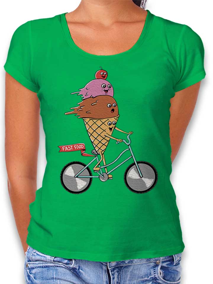 Icecream Bike Damen T-Shirt gruen L