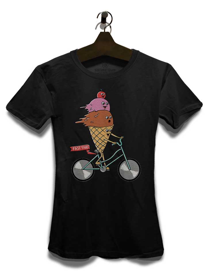 icecream-bike-damen-t-shirt schwarz 3