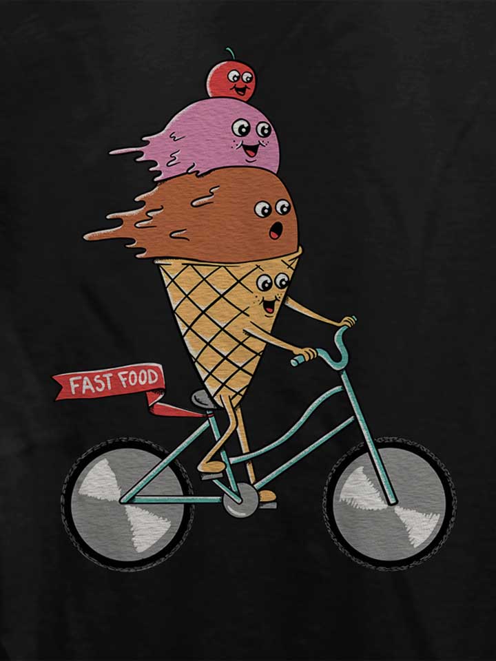 icecream-bike-damen-t-shirt schwarz 4